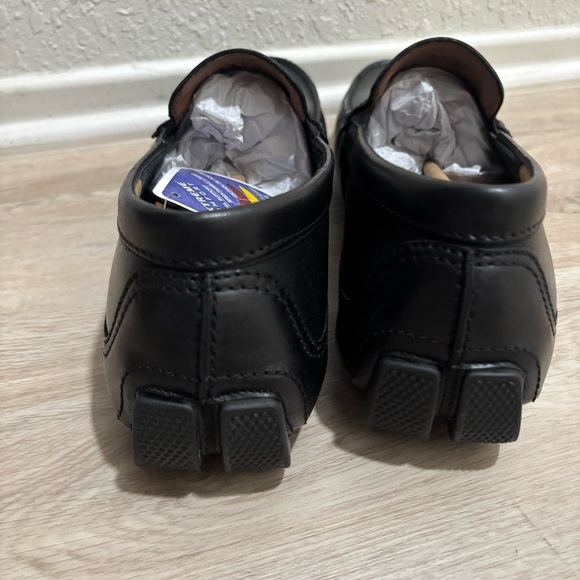 NWT Clarks Markman Plain Black Leather Loafers Moccasin Size 10.5 main image 8